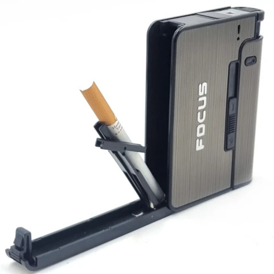 Automatic Cigarette Case Dispenser - Focus Gunmetal Grey